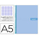 LIDERPAPEL Cahier spirale Crafty couverture contrecollée A5 240p 90g microperforé - Bleu ciel Cahier
