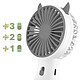 Avizar Mini Ventilateur Portatif Kawaii Silencieux et Rechargeable Blanc pas cher