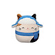 Squishmallows - Peluche Cam the Brown and Black Calico Cat in Blue Scarf, Hat 12 cm Peluche Squishmallows, modèle Cam the Brown and Black Calico Cat in Blue Scarf, Hat 12 cm.