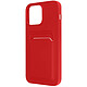 Avizar Coque pour iPhone 14 Pro Max Silicone Souple Porte-carte Fine Légère  rouge Coque combinant protection et praticité, conçue pour votre iPhone 14 Pro Max