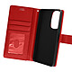 Avizar Étui pour Motorola Edge 30 Clapet Portefeuille Support Vidéo Dragonne  Rouge - Étui folio spécialement conçu pour votre Motorola Edge 30