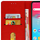 Avizar Étui Samsung Galaxy A71 Housse Intégrale Porte-cartes Fonction Support rouge pas cher