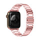Avizar Bracelet pour Apple Watch Series 8 et 7 45mm / Series SE 2, 6, SE, 5 et 4 44mm / Series 3, 2 et 1 42mm Maillons en Acier Inoxydable Rose Bracelet de montre Rose