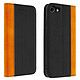 Avizar Housse iPhone SE 2022 / 2020 et 8 / 7 Étui Rangement carte Fonction support noir - Revêtement en simili cuir bicolore de haute qualité avec une finition patinée et des surpiqûres apparentes