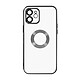 Avizar Coque iPhone 12 Silicone Bloc Caméra Couvert  Transparent Contour Noir Chromé Faite en Silicone gel pour protéger efficacement votre téléphone contre les chocs, rayures et aléas du quotidien.