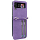 Avizar Coque pour Samsung Z Flip 4 Cuir Porte cartes Bandoulière  Versatile Case violet clair - Coque Collection Versatile Case pour votre Samsung Galaxy Z Flip 4