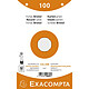 EXACOMPTA Paquet 100 fiches Bristol Quadrillé 5x5 Perforé 125x200mm Couleurs assorties Fiche Bristol