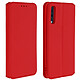 Avizar Housse Samsung Galaxy A50 Étui Folio Portefeuille Fonction Support rouge Revêtement en eco-cuir avec un aspect lisse et finition surpiquée