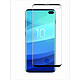 Muvit Verre de protection d'écran pour Samsung Galaxy S10 Plus Incurvé Antichoc Noir transparent Verre trempé 0,33mm incurvé ultrafin