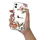 LaCoqueFrançaise Coque iPhone 11 anti-choc souple angles renforcés transparente Motif Amour en fleurs pas cher