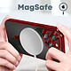 Avis Avizar Coque MagSafe pour iPhone 14 Pro Silicone Protection Caméra  Contour Chromé Rouge