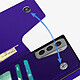 Avizar Coque Cordon Samsung Galaxy S21 Plus Multifonction avec Lanière violet pas cher