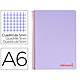 LIDERPAPEL Cahier spirale a6 micro wonder 240 pages 90g 5x5mm 4 bandes couleurs violet x 3 Cahier