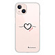 LaCoqueFrançaise Coque iPhone 13 360 intégrale transparente Motif Coeur Noir Amour Tendance Coque iPhone 13 360 intégrale transparente Coeur Noir Amour Tendance