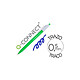 Q-CONNECT Stylo-bille biodegradable vert écriture moyene 0.5mm encre classique rétractable couleur bleu Stylo à bille
