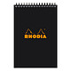 RHODIA bloc reliure intégrale classic noir 14,8x21cm 5x5 80 feuilles microperforées 80g Bloc-note