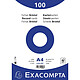 EXACOMPTA Paquet 100 fiches sous film - bristol uni non perforé - 210x297mm - Blanc x 10 Fiche Bristol