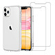 Acheter Evetane Coque iPhone 11 Pro Silicone + 2 Vitres en verres trempé Protection écran
