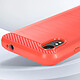 Avis Avizar Coque pour Samsung Galaxy Xcover 7 Souple Effet Carbone et Brossé Rouge