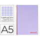 LIDERPAPEL Cahier spirale a5 micro wonder 240 pages 90g 5x5mm 6 trous 5 bandes couleurs violet Cahier