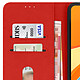 Avizar Étui Xiaomi Redmi 9C Protection avec Porte-carte Fonction Support Rouge pas cher