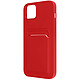 Avizar Coque pour iPhone 14 Silicone Souple Porte-carte Fine Légère  rouge Coque combinant protection et praticité, conçue pour votre iPhone 14