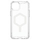 UAG Coque MagSafe pour iPhone 15 Plus Antichoc Fine Transparent et Blanc série Plyo