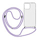 Avizar Coque Cordon Transparente Pour iPhone 13 Pro Max Lanière Amovible violet Coque Violet en Silicone, iPhone 13 Pro Max