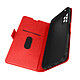 Avizar Étui Samsung A52, A52 5G et A52s Porte-cartes Support vidéo Languette rouge - Mini languette magnétique pour maintenir l'étui fermé