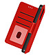 Avizar Housse iPhone 13 Mini Portefeuille Multi-compartiments Support Vidéo Rouge Housse Collection Vito pour Apple iPhone 13 Mini, liant protection et praticité au quotidien
