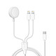 Avizar Câble USB-C vers 2x Lightning et Chargeur Magnétique Intensité 2A  Blanc Le câble USB-C tout trouvé pour la charge de vos appareils Apple