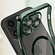 Avizar Coque MagSafe pour iPhone 14 Pro Silicone Protection Caméra  Contour Chromé Vert pas cher