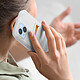 Avis Avizar Coque pour iPhone 14 Silicone Souple Porte-carte Fine Légère blanc