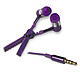 Metronic 471001 - Ecouteurs intra auriculaire avec micro et zip anti-nœuds 1,2 m - violet Ecouteurs intra auriculaire avec micro et zip anti-nœuds 1,2 m - violet