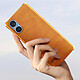 Avis Avizar Coque pour Sony Xperia 5 V Rigide revêtement Simili Cuir  Orange