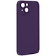 Avizar Coque pour iPhone 14 Silicone Mat Protection Caméra Violet Foncé Couleur sobre élégante offrant une élégance raffinée à votre smartphone