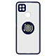 Avizar Coque pour Xiaomi Redmi 10A Bi-matière Bague Métallique Support Vidéo  bleu - Coque de protection avec un anneau de maintien conçue spécialement pour votre Xiaomi Redmi 10A
