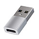 Avis Satechi Adaptateur USB Mâle vers USB-C Femelle Recharge Transfert Rapide ST-TAUCS Argent