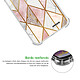 Acheter Evetane Coque Samsung Galaxy A12 anti-choc souple angles renforcés transparente Motif Marbre Rose Losange