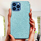 Acheter Avizar Coque iPhone 13 Pro Max Paillette Amovible Silicone Semi-rigide bleu
