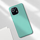 Avizar Coque Xiaomi Mi 11 5G Silicone Semi-rigide Finition Soft Touch Fine Turquoise pas cher