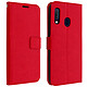 Avizar Housse Samsung Galaxy A20e Étui Porte carte Support Vidéo Vintage Rouge Pochette de protection spécialement conçue pour le Samsung Galaxy A20e