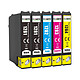 COMETE - Marque Française - T1285 - 5 Cartouches d'encre Compatibles avec Epson Stylus - 2 Noir + 1 Cyan + 1 Magenta + 1 Jaune T1285 - 5 Cartouches d'encre Compatibles avec Epson Stylus - 2 Noir + 1 Cyan + 1 Magenta + 1 Jaune