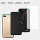 Acheter Evetane Coque iPhone 7 Plus/ 8 Plus Coque Soft Touch Glossy Marbre noir Design
