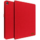 Avizar Housse iPad 9 2021 iPad 8 2020 iPad 7 2019 Porte Cartes Support Rouge - Design élégant et chic grâce à son revêtement en tissu et intérieur en éco-cuir