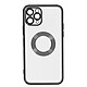 Avizar Coque iPhone 11 Pro Silicone Bloc Caméra Couvert  Transparent Contour Noir Chromé Coque spécialement conçue pour le IPhone 11 Pro