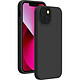 BigBen Connected Coque pour iPhone 13 Rigide en Silicone Soft Touch Noir Doublure protectrice en microfibre