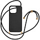 Avizar Coque cordon pour iPhone 15 Pro Max Silicone Recyclable  Noir - Coque cordon en silicone gel noir série Classic Case Bio, conçue spécifiquement pour votre iPhone 15 Pro Max