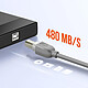 Acheter LinQ Câble USB-A 2.0 vers USB-B 2.0 Transfert Rapide Connexion Stable 1,8m  Gris