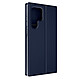 Dux Ducis Housse pour Samsung Galaxy S22 Ultra Clapet Porte-carte Fonction Support Bleu Etui folio Bleu en Eco-cuir, Galaxy S22 Ultra